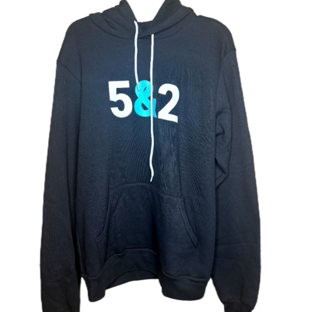 The Chosen 5 & 2 Hoodie with White and Blue Print Size Large